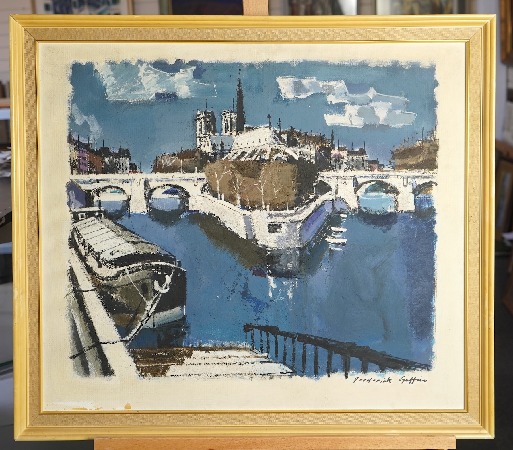 Frederick Griffin, (1906-1976), 'Notre Dame from the South Bank, Paris'